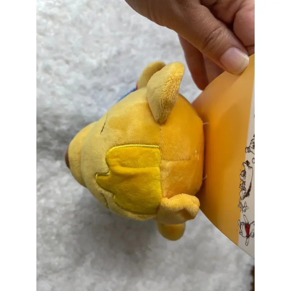 Disney Winnie the Pooh Dog Squeaky Toy Honey Pot Plush Squeaker Yellow Blue NEW